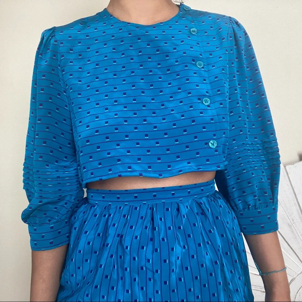 Vintage Reworked Silk Matching Set - Picture 1 of 5